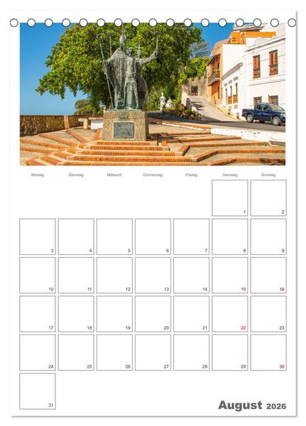 Produktbild: San Juan - Reiseplaner (Tischkalender 2026 DIN A5 hoch), CALVENDO Monatskalender