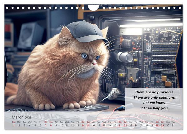 Produktbild: The humoristic cat guide (Wall Calendar 2026 DIN A4 landscape), CALVENDO 12 Month Wall Calendar
