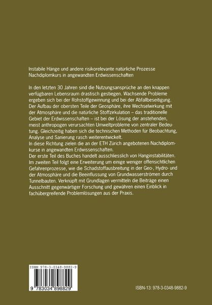 Produktbild: Instabile H&auml;nge und andere risikorelevante nat&uuml;rliche Prozesse