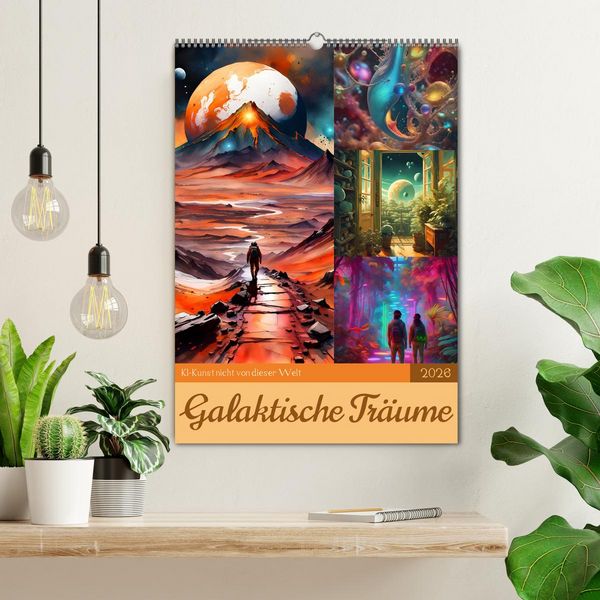 Produktbild: Galaktische Tr&auml;ume (Wandkalender 2026 DIN A2 hoch), CALVENDO Monatskalender