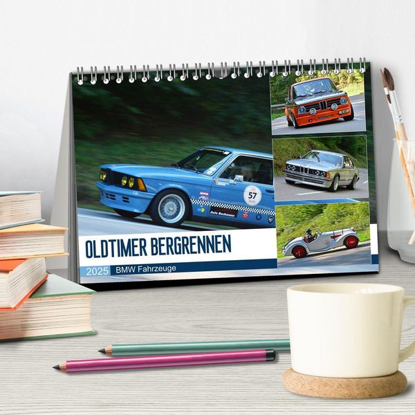 Produktbild: OLDTIMER BERGRENNEN - BMW Fahrzeuge (Tischkalender 2025 DIN A5 quer), CALVENDO Monatskalender