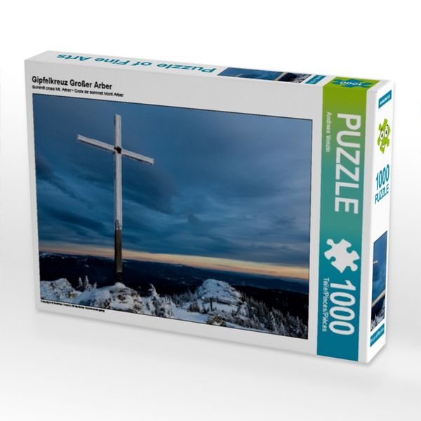 Produktbild: CALVENDO Puzzle Gipfelkreuz Gro&szlig;er Arber | 1000 Teile Lege-Gr&ouml;&szlig;e 64x48cm Foto-Puzzle f&uuml;r gl&uuml;ckliche Stunden