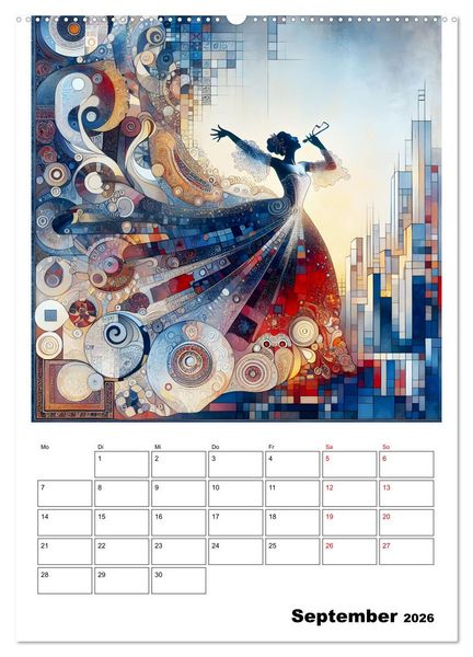Produktbild: Taktvoll &ndash; Rhythmische Eleganz (Wandkalender 2026 DIN A2 hoch), CALVENDO Monatskalender
