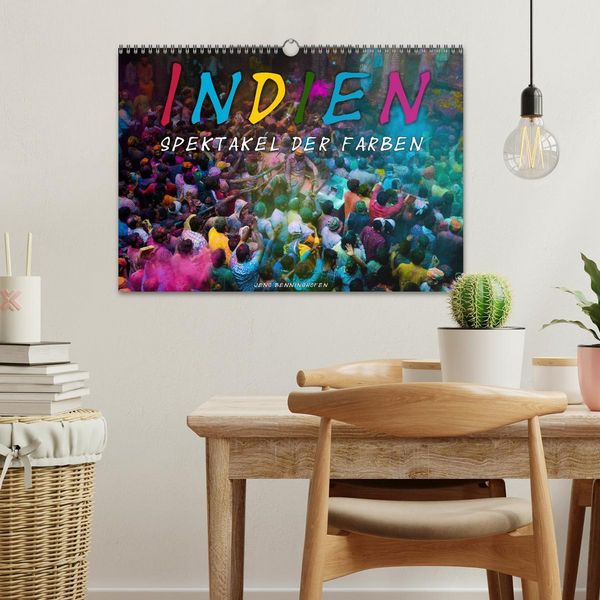 Produktbild: Indien - Spektakel der Farben (Wandkalender 2026 DIN A3 quer), CALVENDO Monatskalender