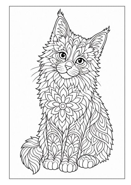 Produktbild: Mandala Malbuch Katzen f&uuml;r Kinder ab 8 Jahren, Teenager und Erwachsene mit 50 sch&ouml;nen Ausmalmotiven