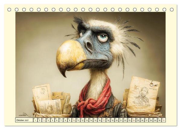 Produktbild: Schr&auml;ge V&ouml;gel. Skurrile Portraits mit Charakter und Charme (Tischkalender 2027 DIN A5 quer), CALVENDO Monatskalender