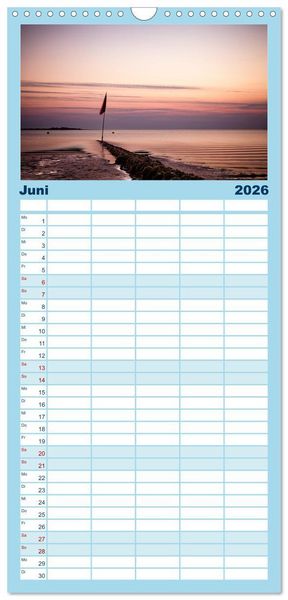 Produktbild: Familienplaner 2026 - Noch mehr F&ouml;hrweh - Insel F&ouml;hr mit 5 Spalten (Wandkalender, 21 x 45 cm) CALVENDO