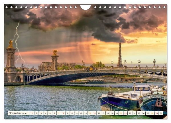 Produktbild: Eiffelturm - Ikone der Architektur (Wandkalender 2026 DIN A4 quer), CALVENDO Monatskalender