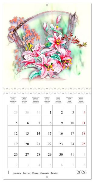 Produktbild: Quand l'&acirc;me parle (Calendrier mural carr&eacute; 2026 30x30 cm) Calendrier double avec une page pour vos prises de notes