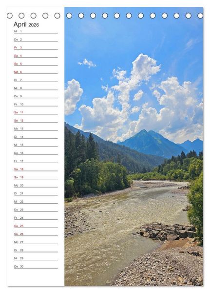 Produktbild: Auf dem Lechradweg - Zwischen Formarinsee und Landsberg am Lech (Tischkalender 2026 DIN A5 hoch), CALVENDO Monatskalender