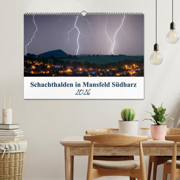 Produktbild: Schachtanlagen in Mansfeld S&uuml;dharz (Wandkalender 2026 DIN A2 quer), CALVENDO Monatskalender