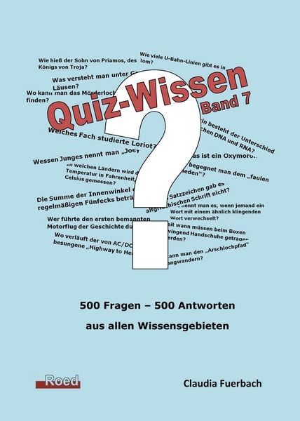 Quiz-Wissen - Band 7, Paperback von Claudia Fuerbach, Roed Verlag, 978-3-945489-57-4