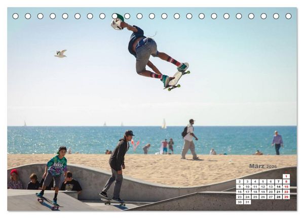 Produktbild: Skater. Skateboarding-Impressionen (Tischkalender 2026 DIN A5 quer), CALVENDO Monatskalender