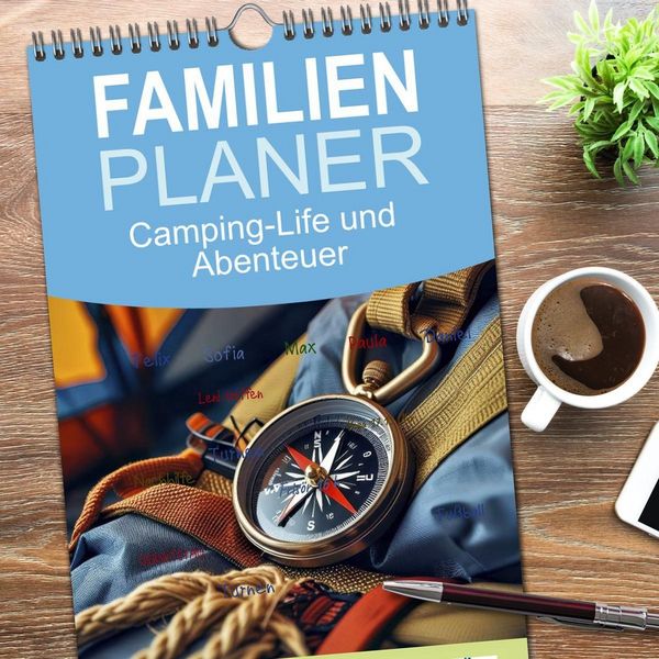 Produktbild: Familienplaner 2026 - Camping-Life und Abenteuer mit 5 Spalten (Wandkalender, 21 x 45 cm) CALVENDO