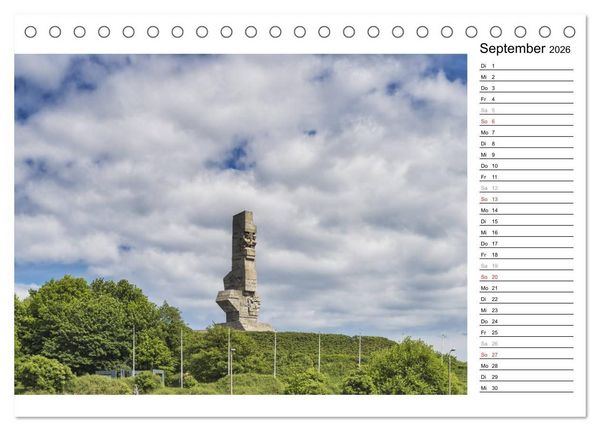 Produktbild: Danzig - Zeit f&uuml;r Entdeckungen (Tischkalender 2026 DIN A5 quer), CALVENDO Monatskalender