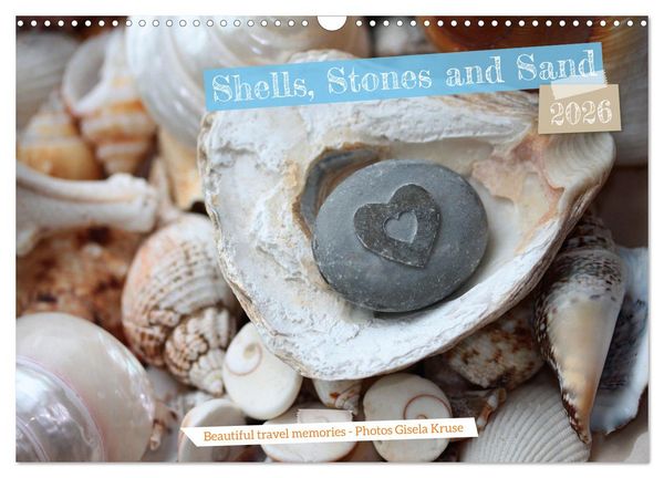 Produktbild: Shells, Stones and Sand (Wall Calendar 2026 DIN A3 landscape), CALVENDO 12 Month Wall Calendar