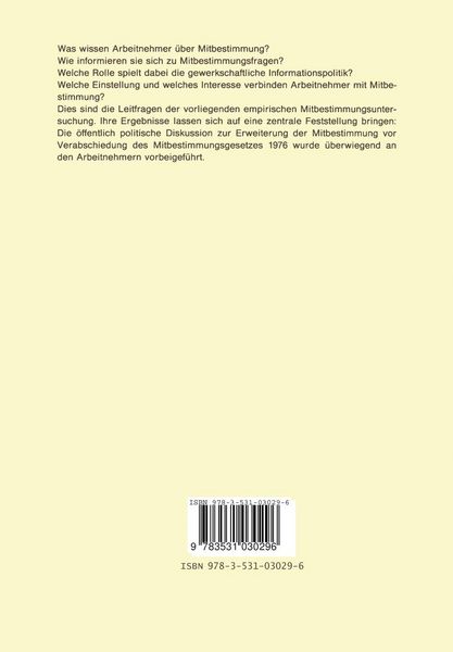 Produktbild: Mitbestimmung und Arbeiterbildung
