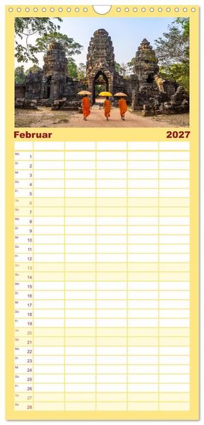 Produktbild: Familienplaner 2027 - Faszinierendes Asien - Eine Kulturreise in den Fernen Osten mit 5 Spalten (Wandkalender, 21 x 45 cm) CALVENDO