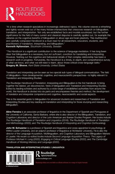 Produktbild: The Routledge Handbook of Translation, Interpreting and Bilingualism