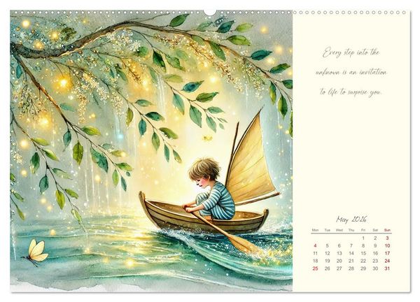 Produktbild: Magic with your inner child - 12 months full of wonder and joy (High Quality Premium Wall Calendar 2026 DIN A2 landscape),CALVENDO 12 Month Wall Calendar