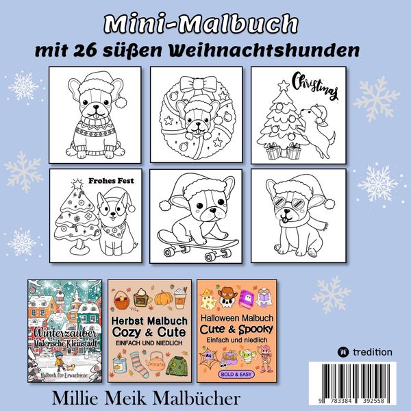Produktbild: Malbuch Weihnachten Hunde - Cute & Cozy - Bold & Easy Malbuch Trend - Mini Malbuch Weihnachten