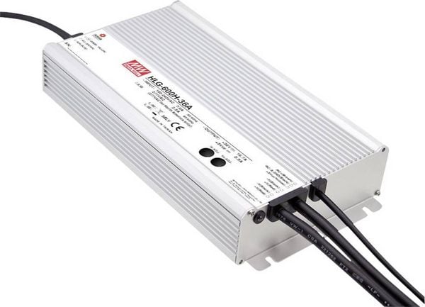 Produktbild: MW Mean Well HLG-600H-30A LED-Treiber, LED-Trafo Konstantspannung, Konstantstrom 600 W 20 A 30 V/DC PFC-Schaltkreis, &Uuml;berlastschutz, einstellbar 1