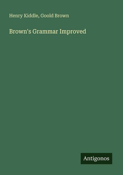 Produktbild: Brown's Grammar Improved