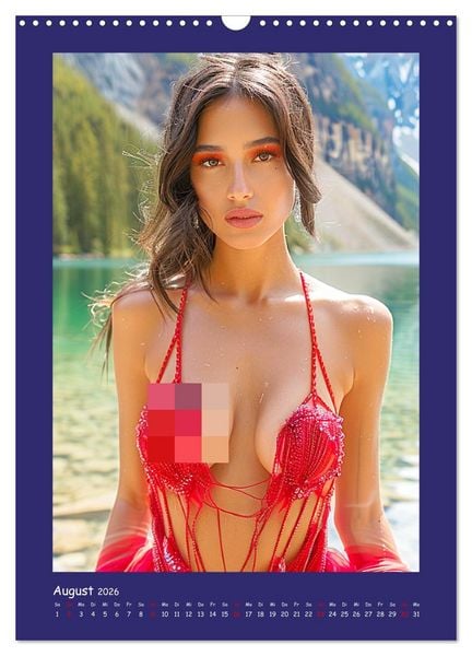 Produktbild: Sch&ouml;ne Dessous-Girls. Sinnliche Frauen am Wasser (Wandkalender 2026 DIN A3 hoch), CALVENDO Monatskalender