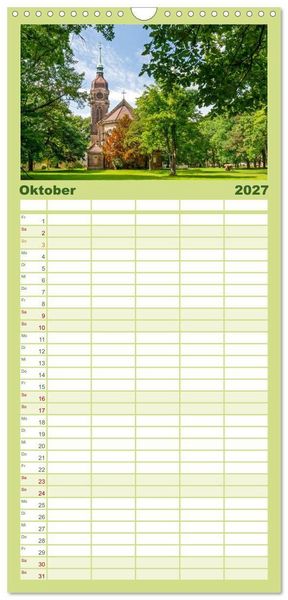 Produktbild: Familienplaner 2027 - Unterwegs in Pirna mit 5 Spalten (Wandkalender, 21 x 45 cm) CALVENDO