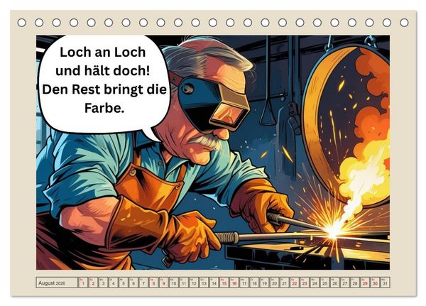 Produktbild: Meisterhaft daneben &ndash; Die witzige Seite des Handwerks (Tischkalender 2026 DIN A5 quer), CALVENDO Monatskalender