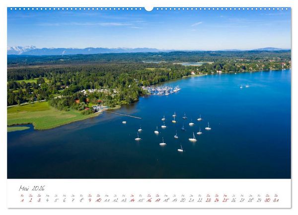 Produktbild: Das F&uuml;nf-Seen-Land Oberbayern (hochwertiger Premium Wandkalender 2026 DIN A2 quer), Kunstdruck in Hochglanz