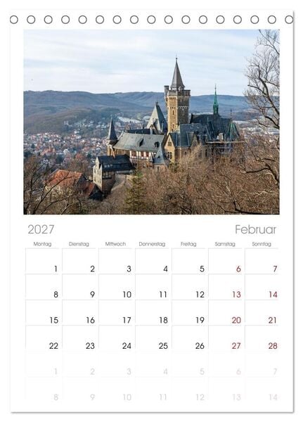 Produktbild: Tischplaner 2027 - Wernigerode - Historische Fachwerkstadt am Harz (A5 Tischkalender zum Aufstellen) CALVENDO