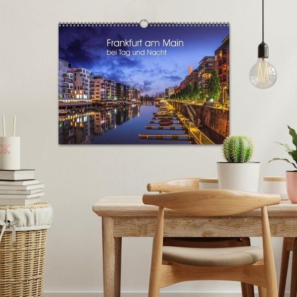 Produktbild: Frankfurt am Main bei Tag und Nacht (Wandkalender 2027 DIN A3 quer), CALVENDO Monatskalender