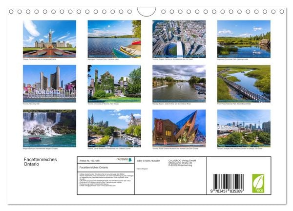 Produktbild: Facettenreiches Ontario (Wandkalender 2026 DIN A4 quer), CALVENDO Monatskalender