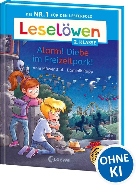 Leselöwen 2. Klasse - Alarm! Diebe im Freizeitpark!, Gebundene Ausgabe von Anni Möwenthal, Loewe, 9783743216204