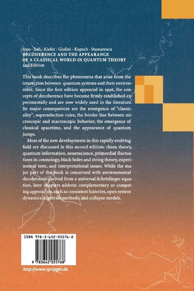 Produktbild: Decoherence and the Appearance of a Classical World in Quantum Theory