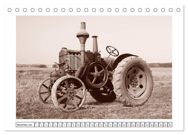 Produktbild: Von Lanz Bulldog bis Hanomag Traktor - Klassiker 1926 - 1975 (Tischkalender 2026 DIN A5 quer), CALVENDO Monatskalender