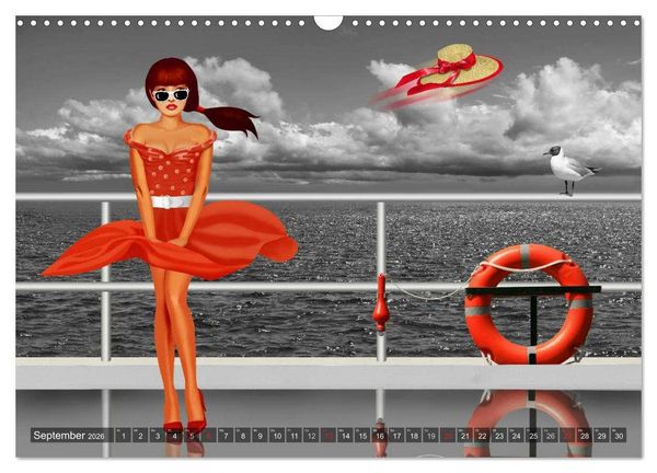 Produktbild: Rot wie die Liebe by Mausopardia (Wandkalender 2026 DIN A3 quer), CALVENDO Monatskalender