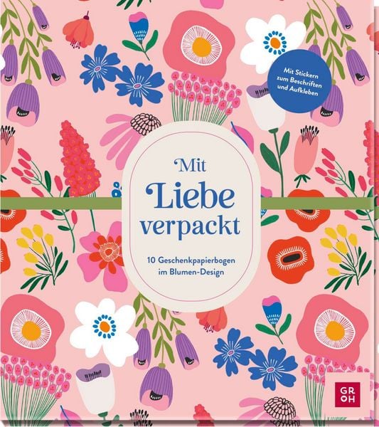 Produktbild: Mit Liebe verpackt &ndash; 10 Geschenkpapierbogen im Blumen-Design