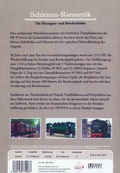 Produktbild: Romantik auf Schienen - Harzquer- und Brockenbahn