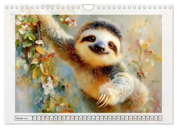 Produktbild: Faultiere. Das L&auml;cheln des Regenwaldes (Wandkalender 2027 DIN A4 quer), CALVENDO Monatskalender