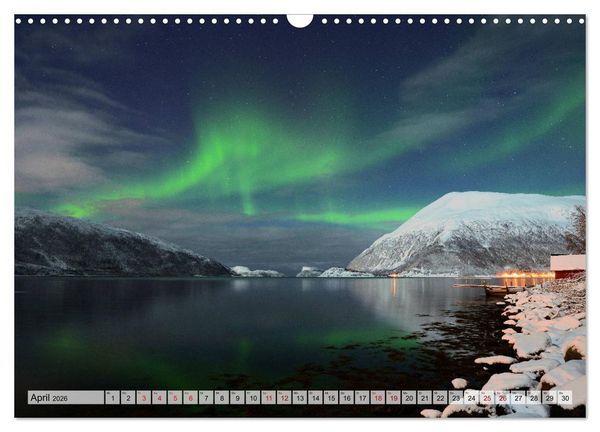 Produktbild: Aurora Borealis: Polarlichter in Norwegen (Wandkalender 2026 DIN A3 quer), CALVENDO Monatskalender