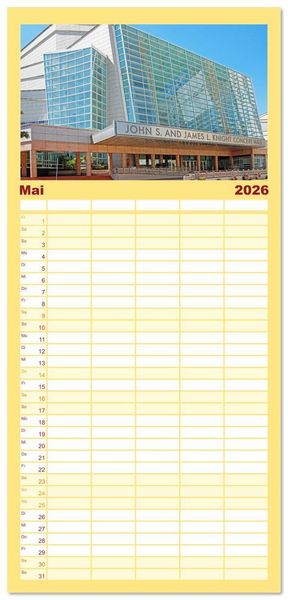 Produktbild: Familienplaner 2026 - Miami und Miami Beach mit 5 Spalten (Wandkalender, 21 x 45 cm) CALVENDO