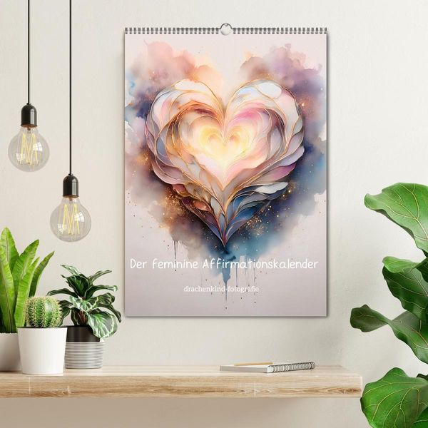Produktbild: Der feminine Affirmationskalender (Wandkalender 2026 DIN A2 hoch), CALVENDO Monatskalender