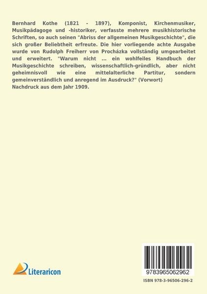 Produktbild: Abriss der allgemeinen Musikgeschichte