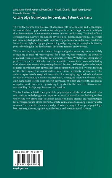 Produktbild: Cutting Edge Technologies for Developing Future Crop Plants