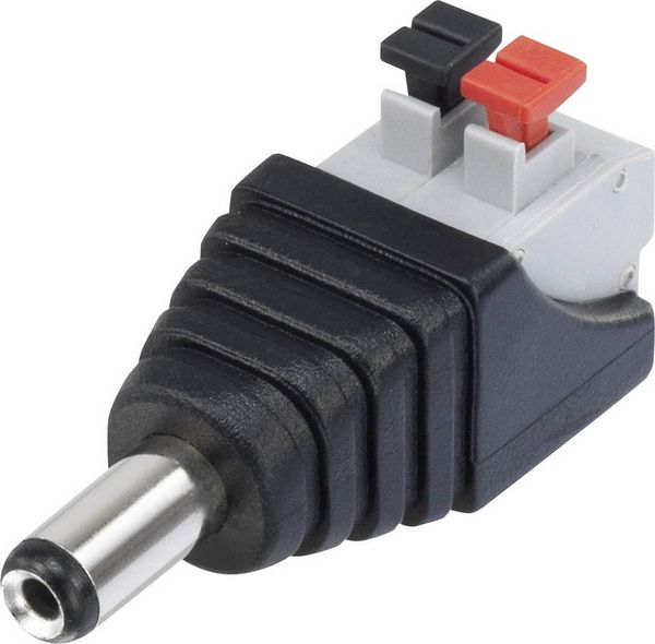 Produktbild: TRU COMPONENTS QT-DC2.1M Schwachstromverbinder Stecker, gerade 5.5mm 2.1mm 1St.