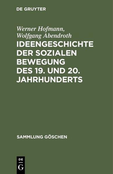 Produktbild: Ideengeschichte der sozialen Bewegung des 19. und 20. Jahrhunderts
