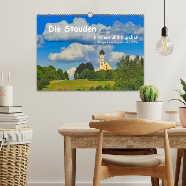 Produktbild: Die Stauden, Kirchen und Kapellen im Naturpark Augsburg westliche W&auml;lder (Wandkalender 2026 DIN A3 quer), CALVENDO Monatskalender