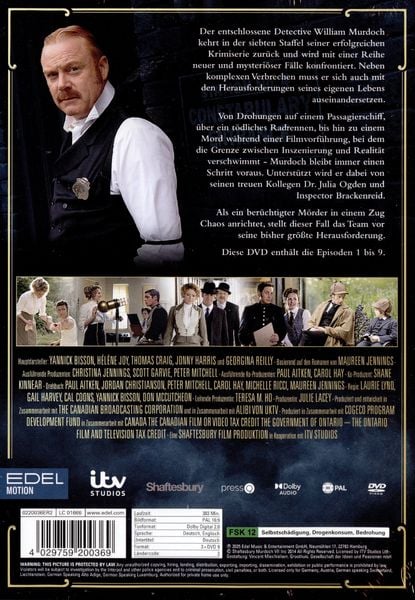 Produktbild: Murdoch Mysteries - Staffel 7 - Teil 1 [3 DVDs]